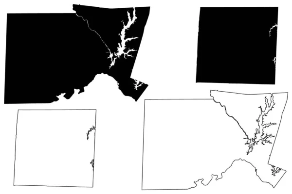 Chatham Caswell County North Carolina State County Spojené Státy Americké — Stockový vektor