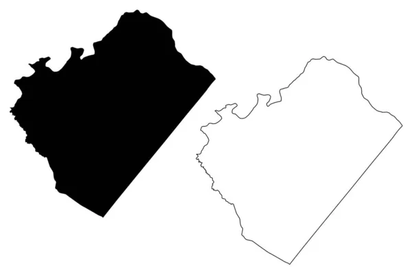 Comté Lee État Caroline Nord Comté Des États Unis États — Image vectorielle