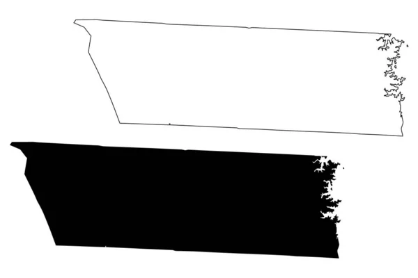 林肯县 北卡罗莱纳州 地图矢量图解 速写草图林肯地图 — 图库矢量图片