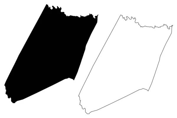 Nash County North Carolina State Usa Usa Karta Vektor Illustration — Stock vektor