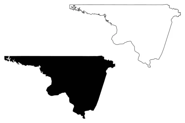 Northampton County Kuzey Carolina Eyaleti Abd Abd Abd Abd Harita — Stok Vektör