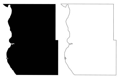 Emmons County, Kuzey Dakota Eyaleti (ABD eyaleti, ABD, ABD, ABD) harita vektör çizimi, çizim Emmons haritası