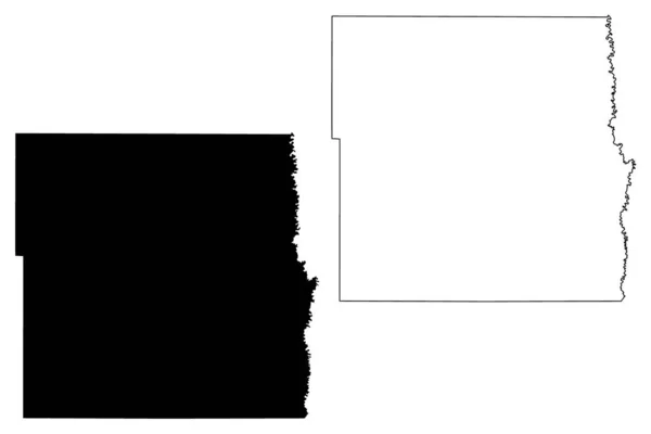 Condado Cass Dakota Del Norte Estado Condado Estados Unidos América — Archivo Imágenes Vectoriales