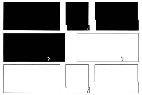 Contea Dickey Bowman Griggs Cavalier Dakota Del Nord Stato Contea — Vettoriale Stock