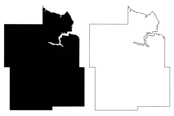 Comté Dunn État Dakota Nord Comté Des États Unis Amérique — Image vectorielle