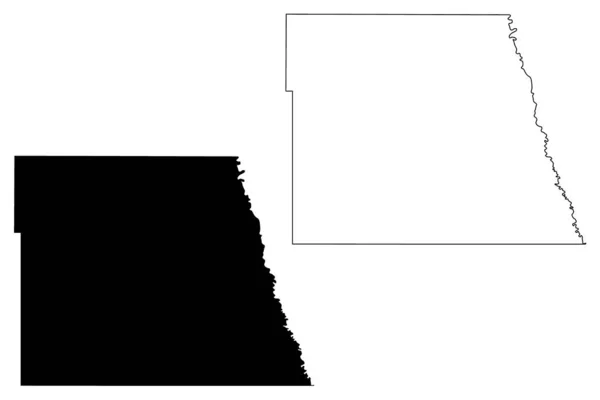 Comté Grand Forks État Dakota Nord Comté Des États Unis — Image vectorielle