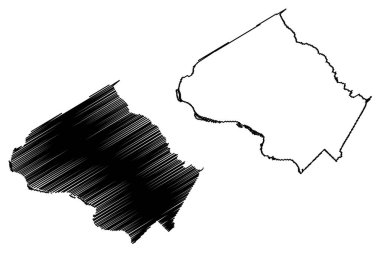 Montgomery County, Maryland (Amerika Birleşik Devletleri, ABD, ABD) harita vektör çizimi, Montgomery harita çizimi