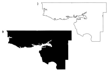 McLean County, Kuzey Dakota Eyaleti (ABD eyaleti, ABD, ABD, ABD) harita vektör çizimi, çizim McLean haritası
