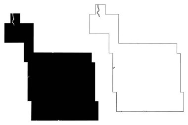 Ward County, Kuzey Dakota Eyaleti (ABD eyaleti, Amerika Birleşik Devletleri, ABD, ABD) harita vektör çizimi, çizim Ward haritası