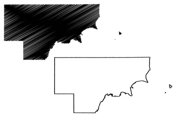 Arenac County Michigan County United States America Usa Mapa Vector — Vector de stock