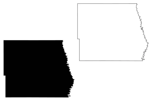 Comté Pembina État Dakota Nord Comté Des États Unis États — Image vectorielle