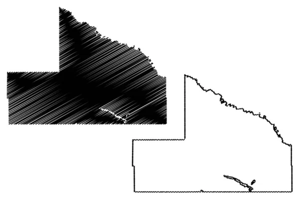 ミネソタ州ブラウン郡 アメリカ アメリカ アメリカ アメリカ 地図ベクトル図 スケッチブラウン地図 — ストックベクタ