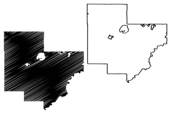 Карвер Каунті Міннесота Округ Сша Сша Сша Сша Картографічна Векторна — стоковий вектор