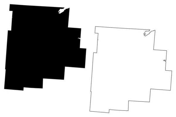 Fairfield County Ohio Eyaleti Abd Abd Abd Harita Vektör Çizimi — Stok Vektör