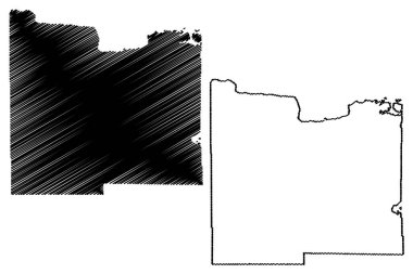 Koochiching County, Minnesota (ABD, Amerika Birleşik Devletleri, ABD, ABD) harita vektör çizimi, Koochiching haritası
