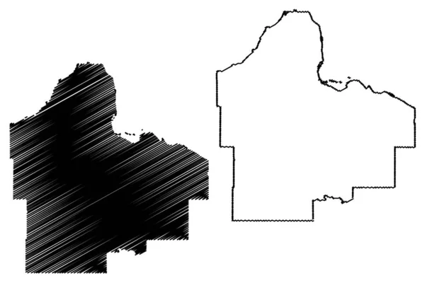 Dakota County Minnesota Usa Usa Usa Karta Vektor Illustration Klotskiss — Stock vektor
