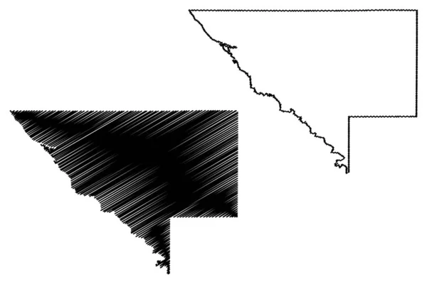 Condado Chippewa Minnesota County United States America Usa Mapa Vector — Vector de stock
