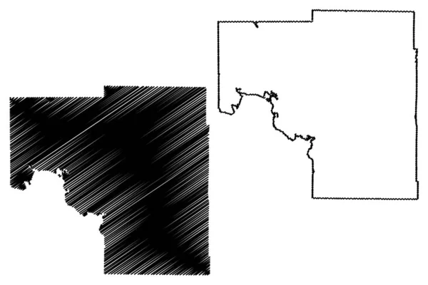 Itasca County Minnesota County Verenigde Staten Van Amerika Usa Kaart — Stockvector