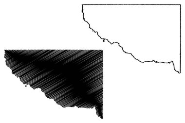 Sherburne County, Minnesota (ABD eyaleti, ABD, ABD, ABD) harita vektör çizimi, çizim Sherburne haritası