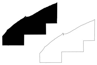 Lake County, Ohio State (Amerika Birleşik Devletleri, ABD, ABD) harita vektör çizimi, çizim gölü haritası