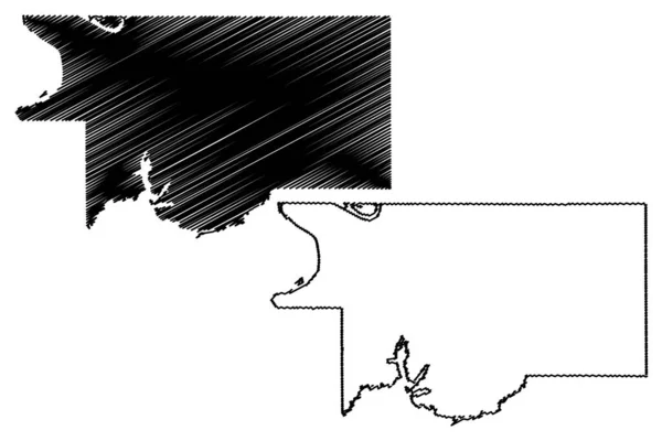 Иллюстрация Векторной Карты Округа Десото Миссисипи Округ Сша Соединенные Штаты — стоковый вектор