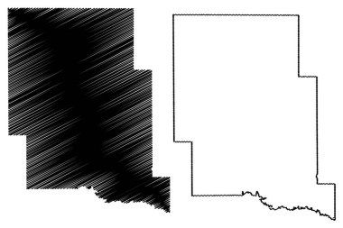 Marshall County, Mississippi (ABD eyaleti, Amerika Birleşik Devletleri, ABD) harita vektör çizimi, Marshall haritası karala