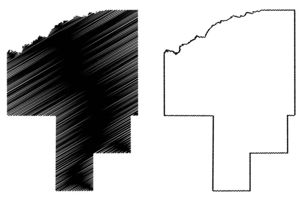 Condado Choctaw Mississippi Estados Unidos América Estados Unidos América Eua —  Vetores de Stock