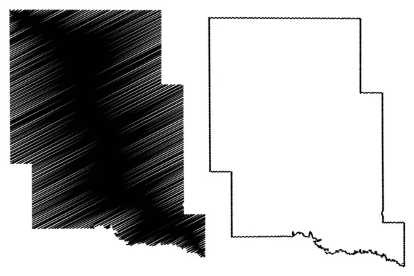 マーシャル郡 ミシシッピ州 アメリカ アメリカ アメリカ 地図ベクトル図 スケッチブルなスケッチマーシャル地図 — ストックベクタ