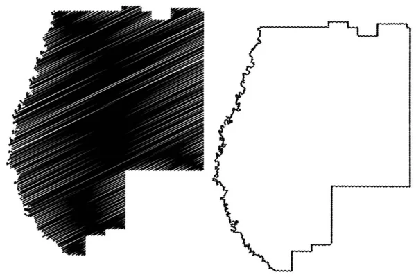 珠江郡 ミシシッピ州 アメリカ アメリカ アメリカ アメリカ 地図ベクトル図 スケッチブルなスケッチ珠江地図 — ストックベクタ