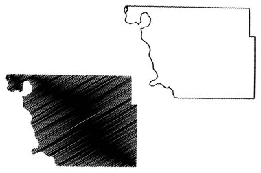 Atchison County, Missouri (ABD eyaleti, Amerika Birleşik Devletleri, ABD, ABD) harita vektör çizimi, karalama haritası Atchison haritası