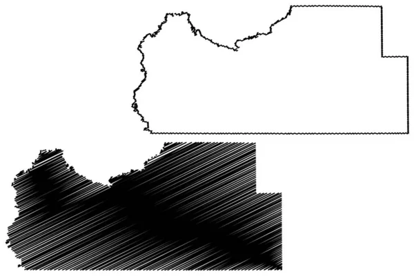 テイト郡 ミシシッピ州 アメリカ アメリカ アメリカ 地図ベクトル図 スケッチブルなスケッチテイト地図 — ストックベクタ
