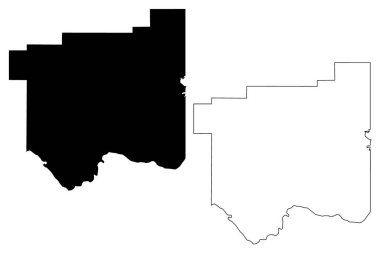 Cotton County, Oklahoma State (ABD eyaleti, ABD, ABD, ABD) harita vektör çizimi, karalama çizimi Cotton haritası