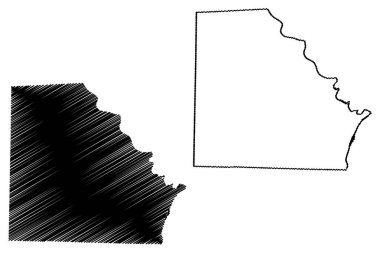Clark County, Missouri (Amerika Birleşik Devletleri, ABD, ABD) harita vektör çizimi, çizim Clark haritası