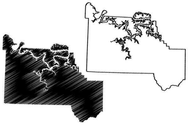 Camden County Missouri County United States America Usa Mapa Wektor — Wektor stockowy