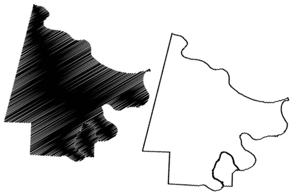 Cole County Missouri County United States America Usa Mapa Vector — Vector de stock
