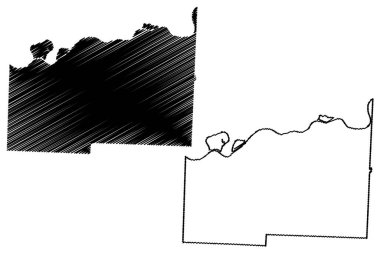 Lafayette County, Missouri (ABD, Amerika Birleşik Devletleri, ABD, ABD) harita vektör çizimi, çizim Lafayette haritası