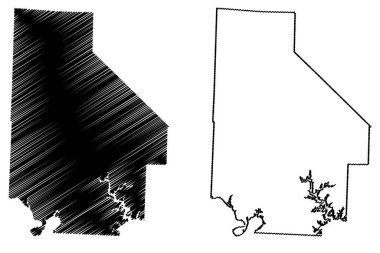 Morgan County, Missouri (ABD eyaleti, Amerika Birleşik Devletleri, ABD, ABD) harita vektör çizimi, karalama Morgan haritası