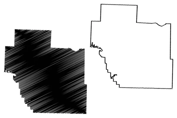 密苏里州米勒县 地图矢量图解 速写草图米勒地图 — 图库矢量图片