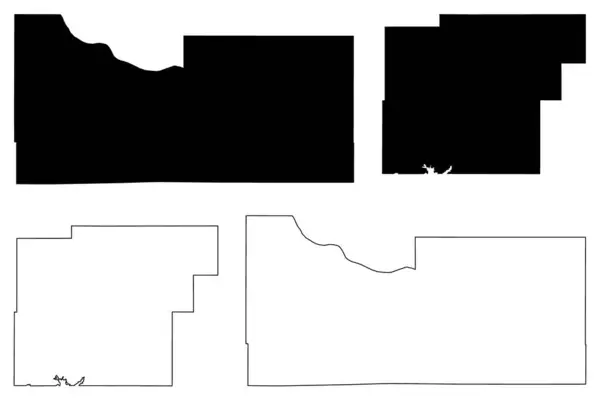 Major Und Latimer County Oklahoma State Grafschaft Vereinigte Staaten Von — Stockvektor