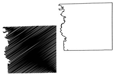 Schuyler County, Missouri (ABD eyaleti, ABD, ABD, ABD) harita vektör çizimi, çizim Schuyler haritası