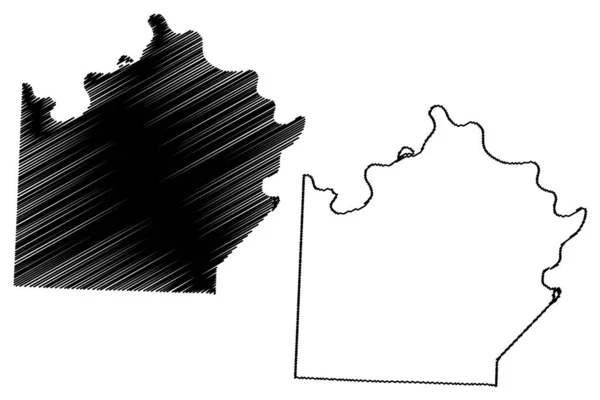 Saline County Missouri County Spojené Státy Americké Usa Usa Mapa — Stockový vektor