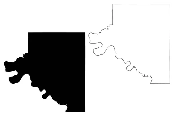 Osage County Oklahoma State Contea Degli Stati Uniti America Stati — Vettoriale Stock