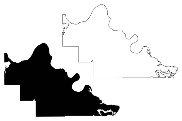 Pawnee County Oklahoma State County United States America Usa Mapa — Wektor stockowy