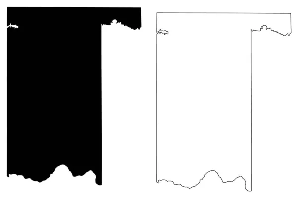 Pottawatomie County Oklahoma State Egyesült Államok Egyesült Államok Usa Usa — Stock Vector