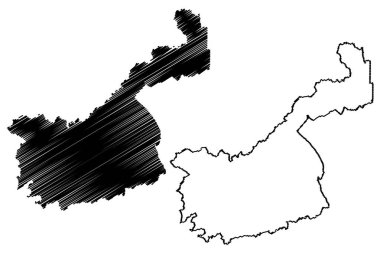 Kakamega İlçesi (Kenya Cumhuriyeti, Batı Eyaleti) harita vektör çizimi, çizim Kakamega haritası