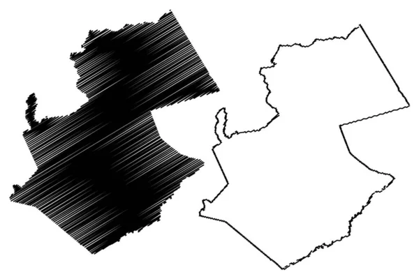ボメット郡 ケニア共和国 リフトバレー州 地図ベクトル図 スケッチブルスケッチボメット地図 — ストックベクタ