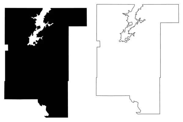 Comté Rogers État Oklahoma Comté Des États Unis Amérique États — Image vectorielle
