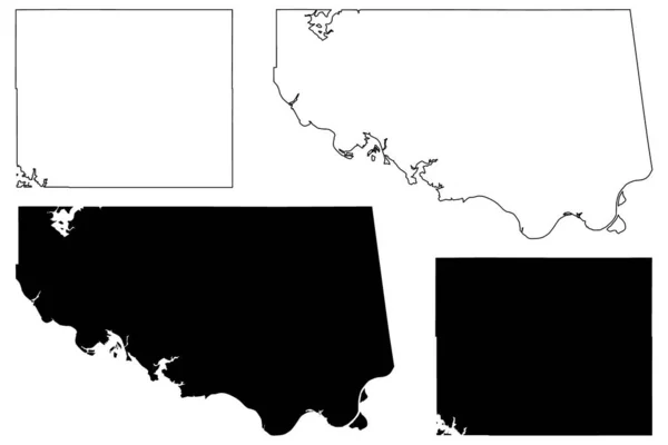 Sequoyah Stephens County Oklahoma State Contea Degli Stati Uniti America — Vettoriale Stock