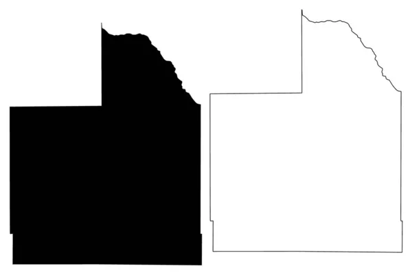 オクラホマ州ウッドワード郡 アメリカ アメリカ アメリカ アメリカ アメリカ 地図ベクトル図 スケッチブルなスケッチウッドワード地図 — ストックベクタ