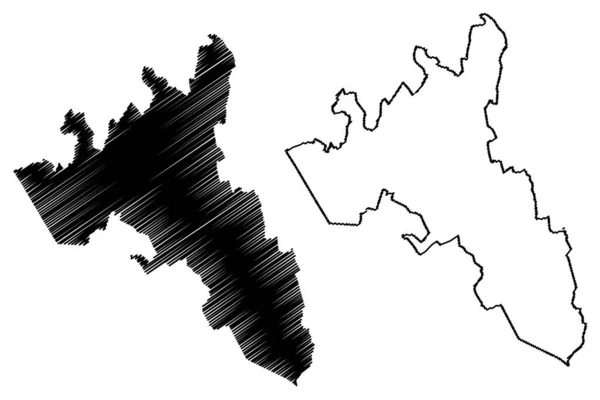 ナクル郡 ケニア共和国 リフトバレー州 地図ベクトル図 スケッチブック ナクルマップ — ストックベクタ